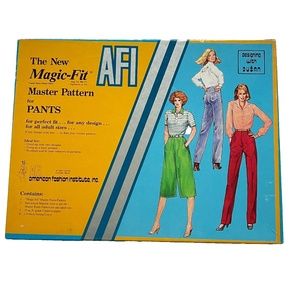 AFI The New Magic-Fit Sewing Master Pattern for Pants Designers Vtg 80s Uncut